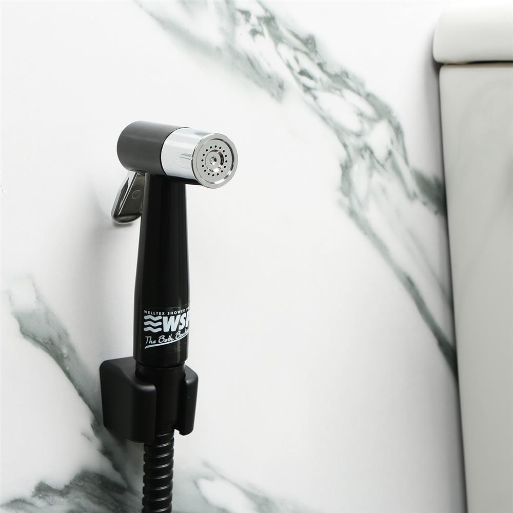 สายฉีดชำระครบชุด WSP R-44BK SS สีดำ