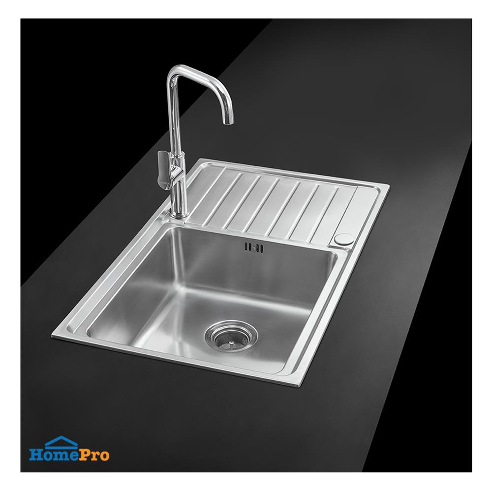 ซิงค์ฝัง 1 หลุม 1 ที่พัก MEX ELB80BM สีเงิน