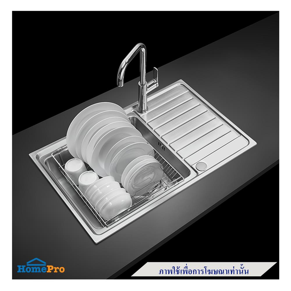 ซิงค์ฝัง 1 หลุม 1 ที่พัก MEX ELB80BM สีเงิน