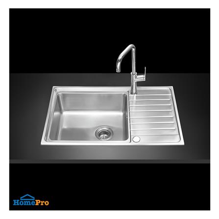 ซิงค์ฝัง 1 หลุม 1 ที่พัก MEX ELB80BM สีเงิน_2