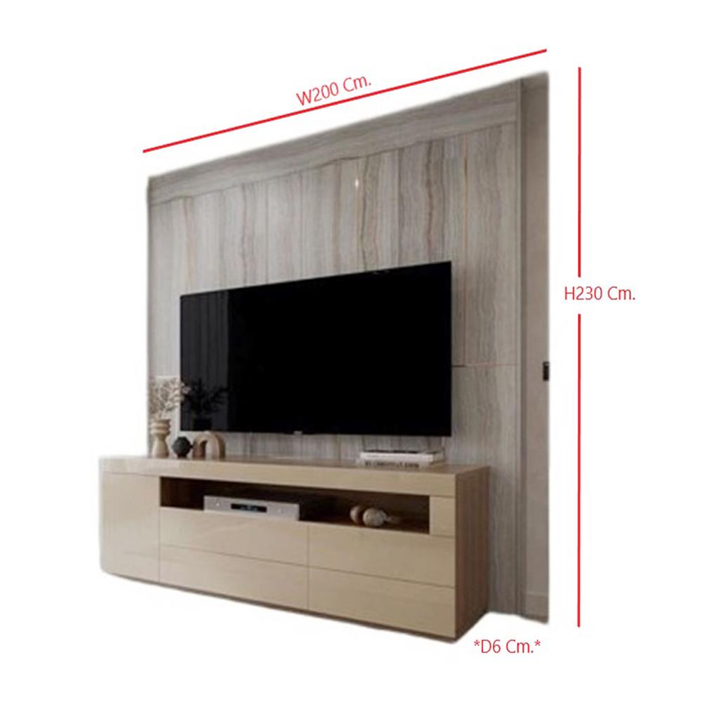 ผนังตกแต่งสำเร็จรูป SB BUILT IN 59059868 200 ซม. ลายหิน TRAVERTINE