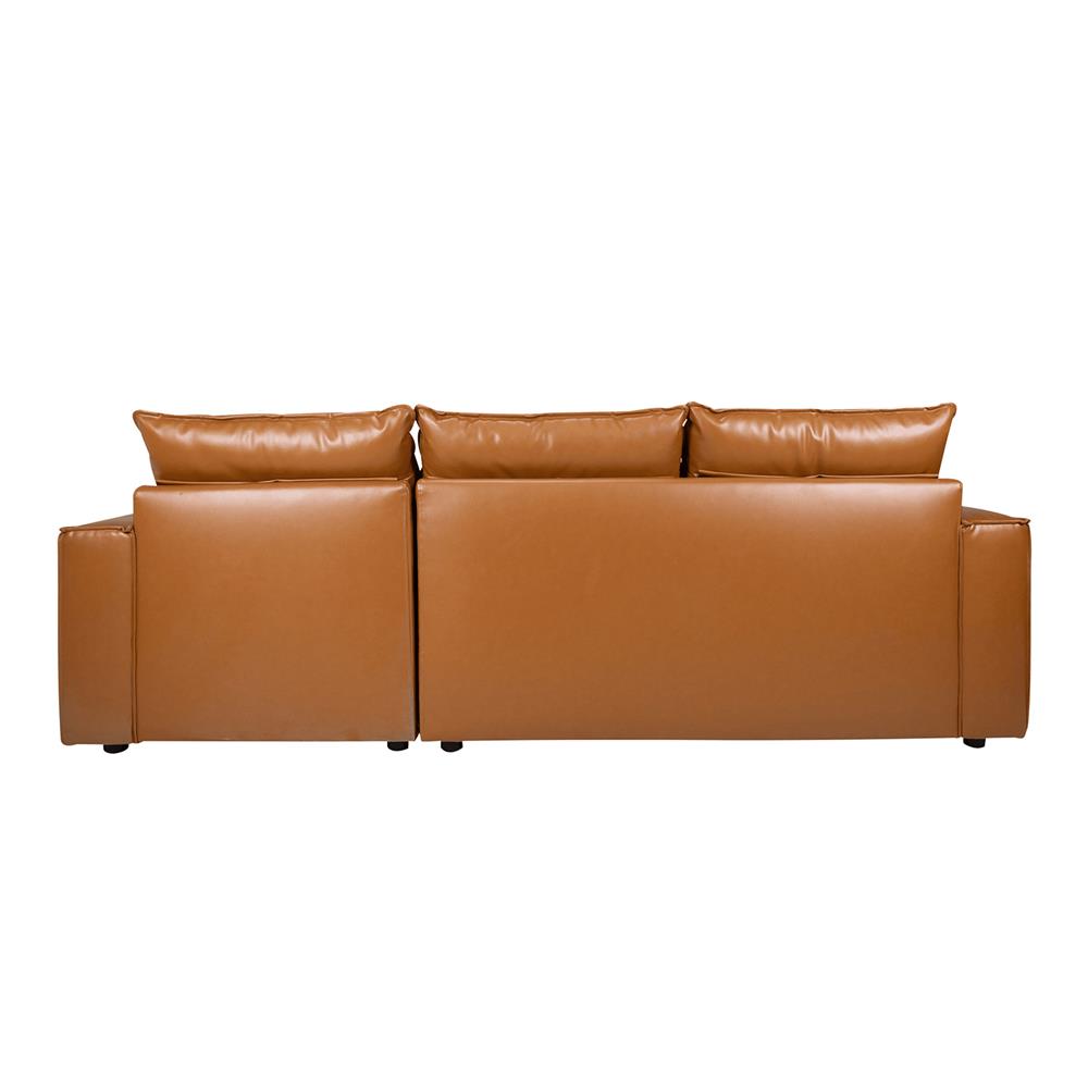 โซฟาเข้ามุมขวา FURDINI ASHER สีน้ำตาล