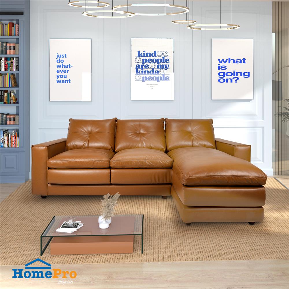 โซฟาเข้ามุมขวา FURDINI ASHER สีน้ำตาล