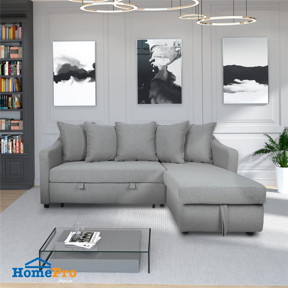 โซฟาเข้ามุมขวา FURDINI MAYFAIR สีเทาอ่อน