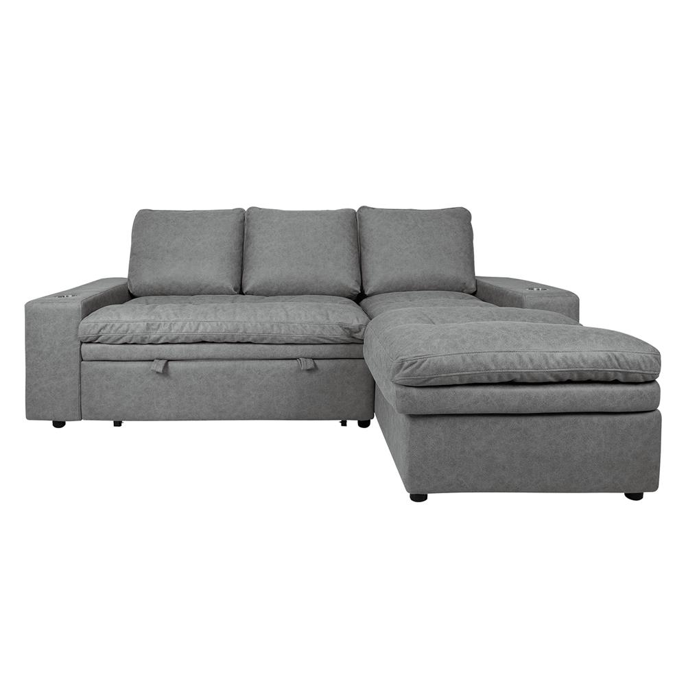 โซฟาเข้ามุมขวา FURDINI STAR สีเทาเข้ม