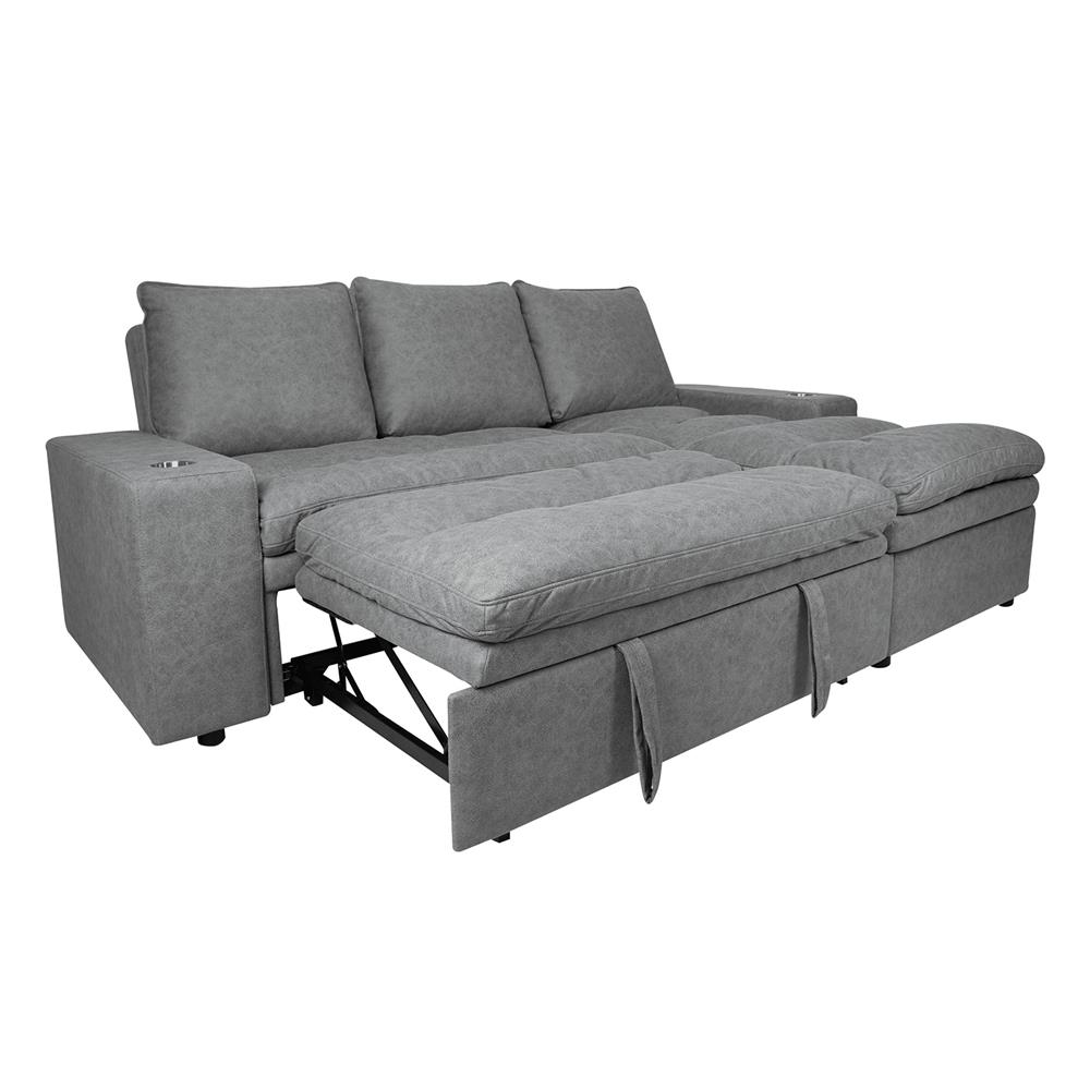 โซฟาเข้ามุมขวา FURDINI STAR สีเทาเข้ม