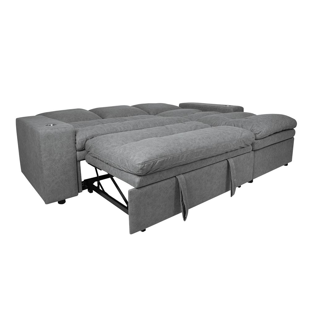 โซฟาเข้ามุมขวา FURDINI STAR สีเทาเข้ม