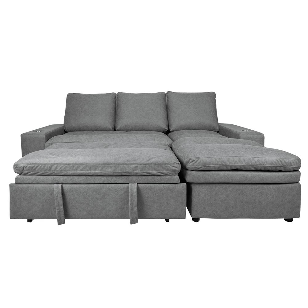 โซฟาเข้ามุมขวา FURDINI STAR สีเทาเข้ม