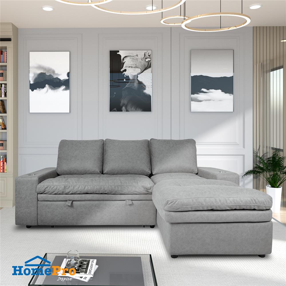 โซฟาเข้ามุมขวา FURDINI STAR สีเทาเข้ม