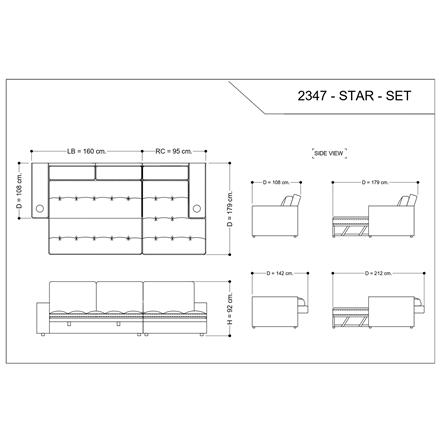 โซฟาเข้ามุมขวา FURDINI STAR สีเทาเข้ม_12
