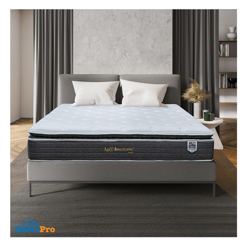 ที่นอนพ็อกเก็ตสปริง 6 ฟุต LADY AMERICANA รุ่น GOLD พร้อมชุดเครื่องนอน 11 ชิ้น