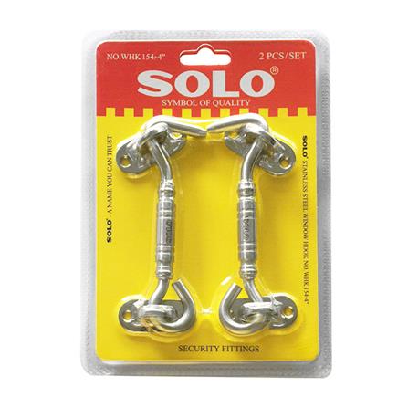 ขอสับ SOLO WHK154-4 4 นิ้ว สีสเตนเลส แพ็ก 2 ชิ้น_2