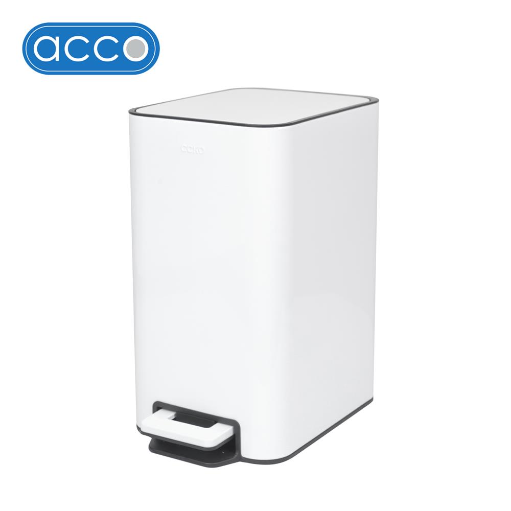 ถังขยะเหยียบเหลี่ยม ACCO TIDY 9 ลิตร สีขาว_1