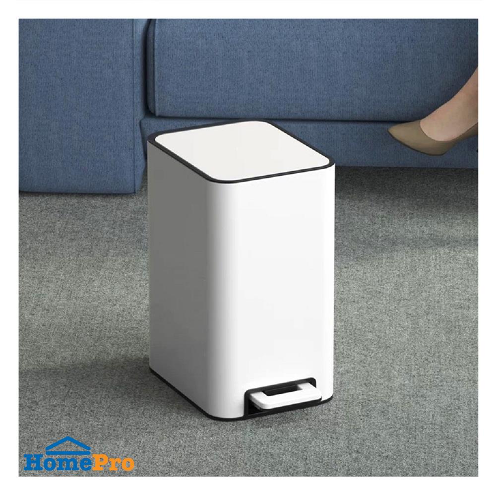 ถังขยะเหยียบเหลี่ยม ACCO TIDY 9 ลิตร สีขาว