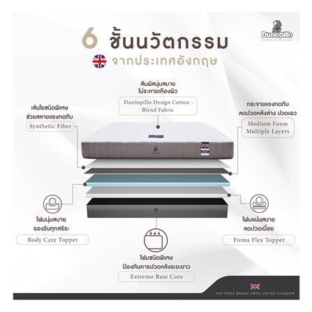 ที่นอน 5 ฟุต DUNLOPILLO DUDLEY พร้อมหมอนหนุน 2 ชิ้น_4