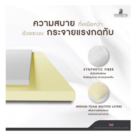 ที่นอน 5 ฟุต DUNLOPILLO DUDLEY พร้อมหมอนหนุน 2 ชิ้น_6