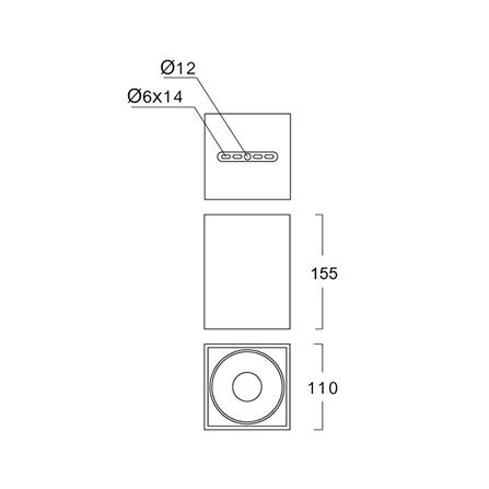 ดาวน์ไลท์ LUMAX 25-01927 4.3 นิ้ว สีเทา_6