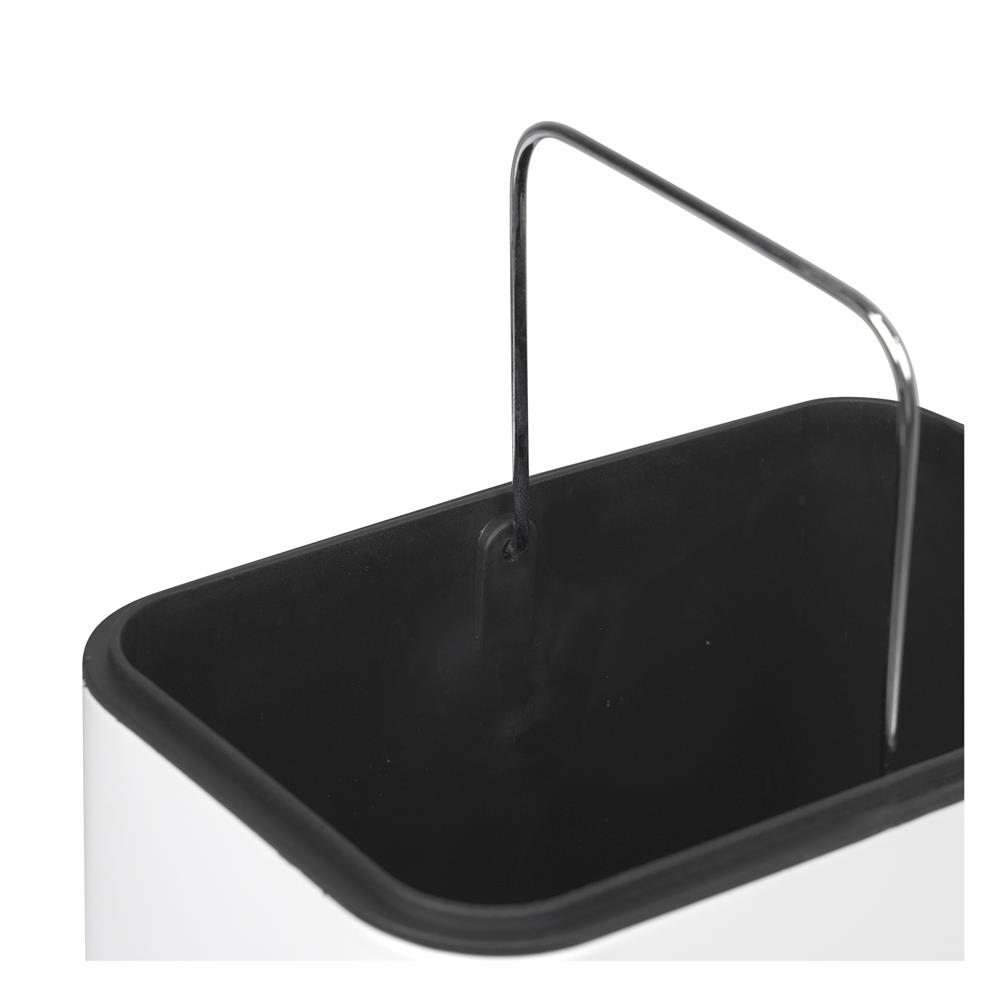 ถังขยะเหยียบเหลี่ยม ACCO RECTANGULAR 10 ลิตร สีขาว