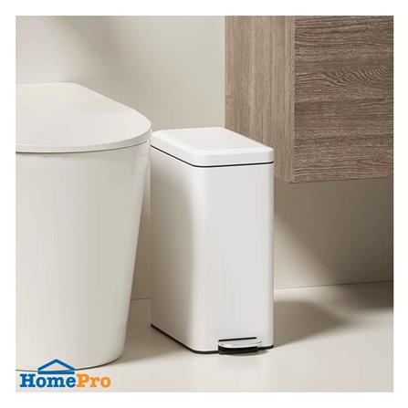 ถังขยะเหยียบเหลี่ยม ACCO RECTANGULAR 10 ลิตร สีขาว_5