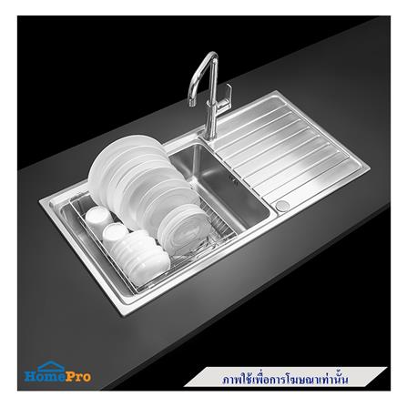 ซิงค์ฝัง 1 หลุม 1 ที่พัก MEX ELB101BM สีเงิน_2