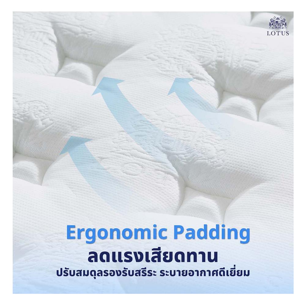 ที่นอน 6 ฟุต LOTUS ROYAL CROWN พร้อมหมอนหนุน 2 ชิ้น