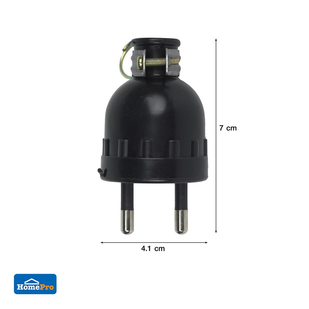 ปลั๊กยางตัวผู้ 2 ขากลม ELECKTA E-001