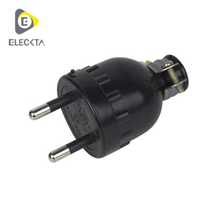 ปลั๊กยางตัวผู้ 2 ขากลม ELECKTA E-001