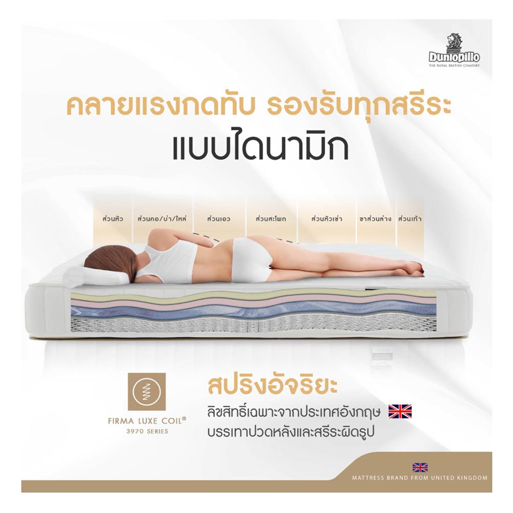 ที่นอน 3.5 ฟุต DUNLOPILLO NEWPORT พร้อมหมอนหนุน 1 ชิ้น