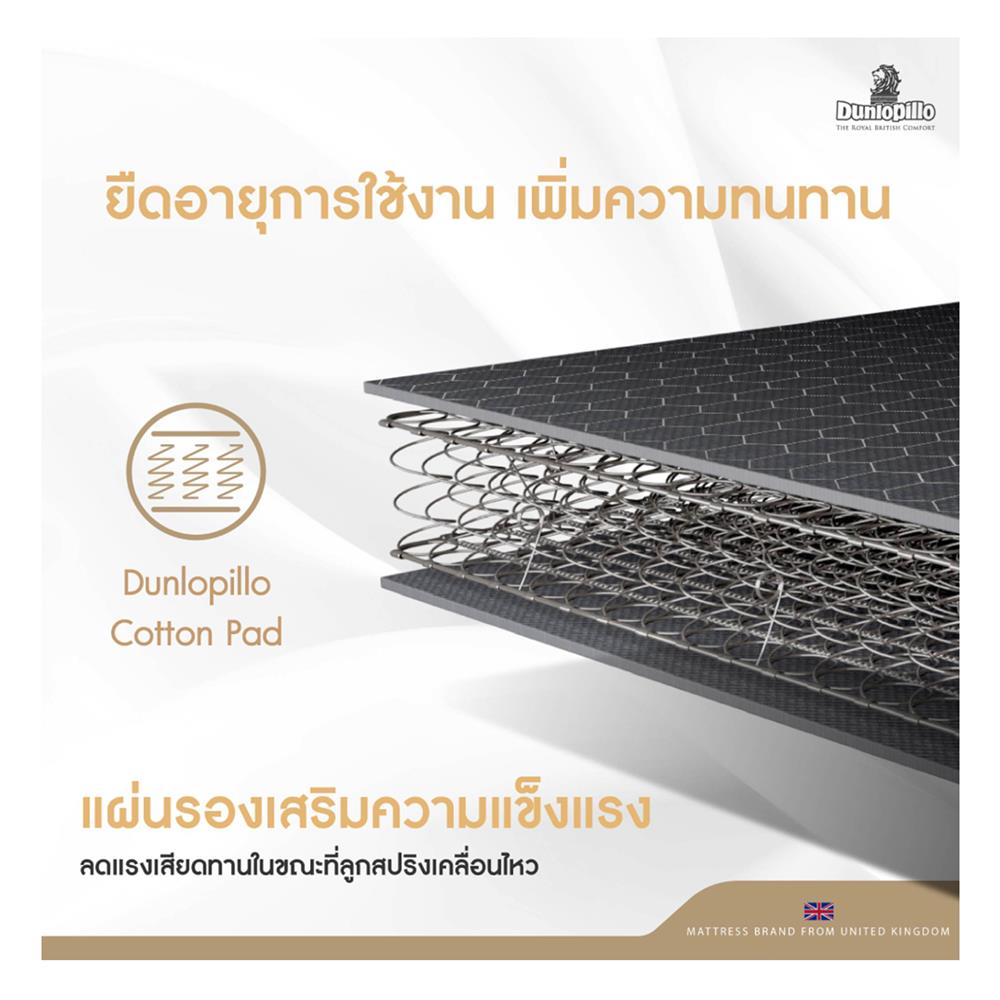 ที่นอน 6 ฟุต DUNLOPILLO NEWPORT พร้อมหมอนหนุน 2 ชิ้น