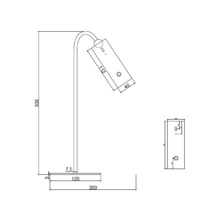 ไฟอ่านหนังสือ LED CARINI CYT0067-1B 2 วัตต์ สีขาว_13