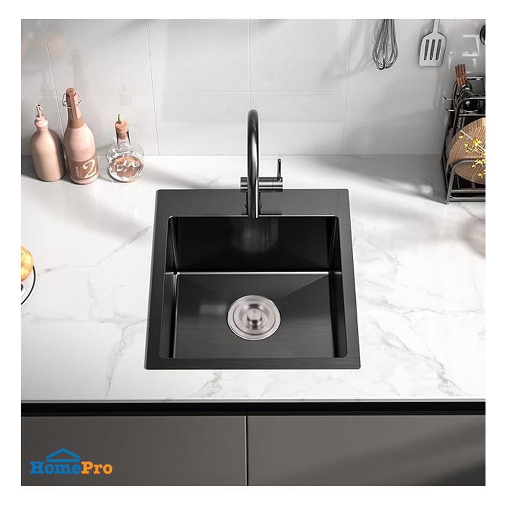 ซิงค์ฝัง 1 หลุม TEKA TQ 45B BLACK สีดำ