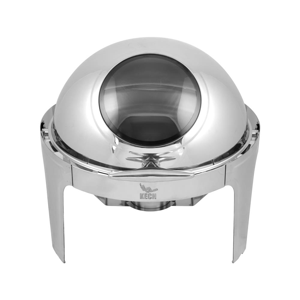 อ่างอุ่นอาหารกลม ฝากระจกเลื่อน 6.5 ลิตร KECH
