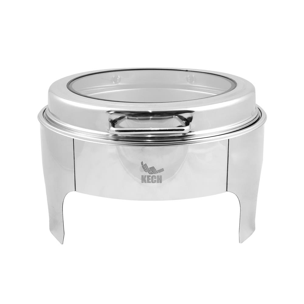 อ่างอุ่นอาหารกลม ฝากระจกไฮดรอลิก 6.5 ลิตร KECH