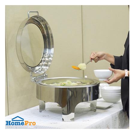 อ่างอุ่นอาหารกลม ฝากระจกไฮดรอลิก 6.5 ลิตร KECH_5