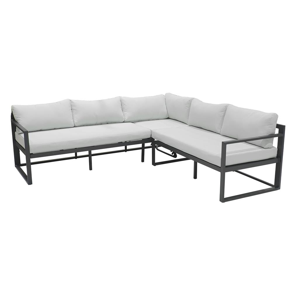 ชุดโซฟาสนาม SPRING MORINE สีขาว/ดำ