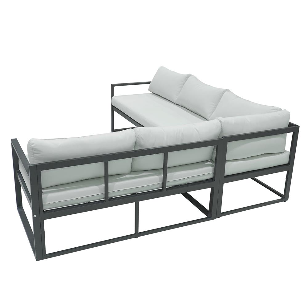 ชุดโซฟาสนาม SPRING MORINE สีขาว/ดำ