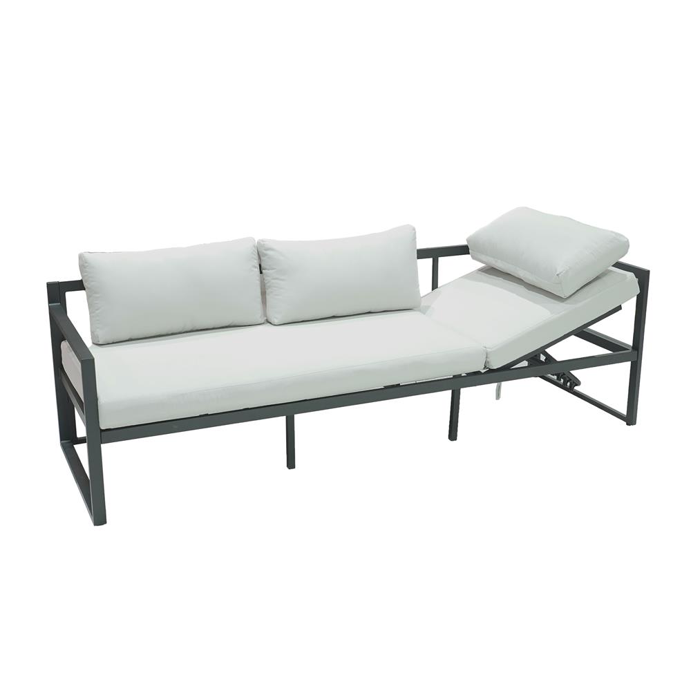 ชุดโซฟาสนาม SPRING MORINE สีขาว/ดำ