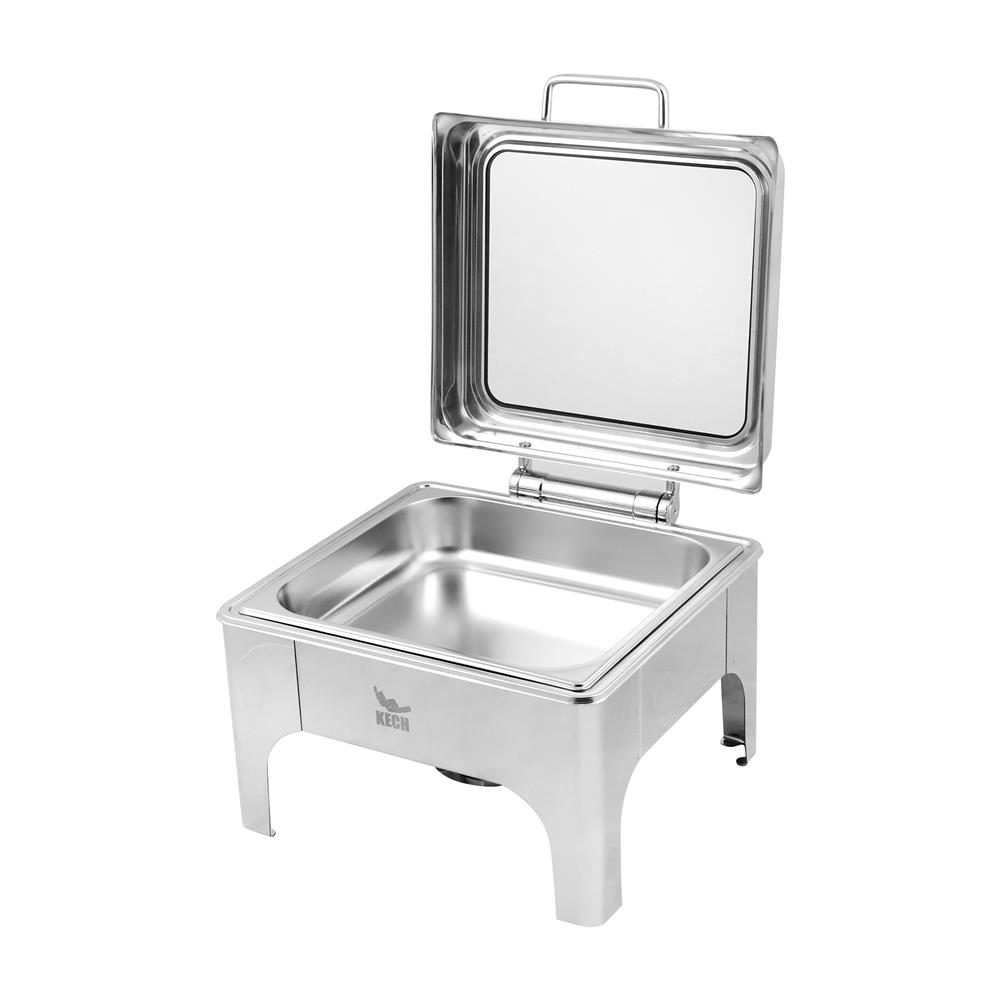 อ่างอุ่นอาหารเหลี่ยม ฝากระจกไฮดรอลิก 6.5 ลิตร KECH