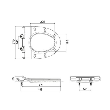 ฝารองนั่ง SLOW CLOSE TOTO TC600VS_2