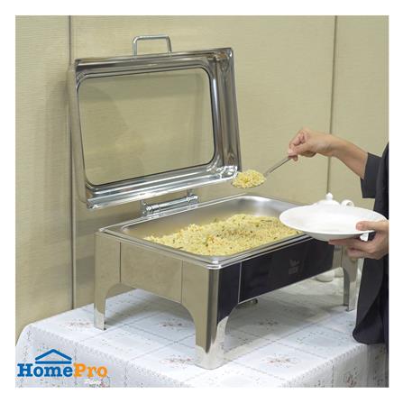 อ่างอุ่นอาหารเหลี่ยม ฝากระจกไฮดรอลิก 9 ลิตร KECH_6