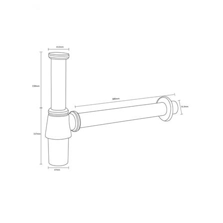 ท่อน้ำทิ้งอ่างล้างหน้ากระปุก RASLAND RA T912-T411 30 ซม._1