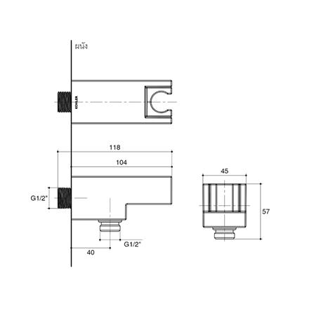 ขอแขวนฝักบัว KOHLER K-26310T-CP สีโครม_1