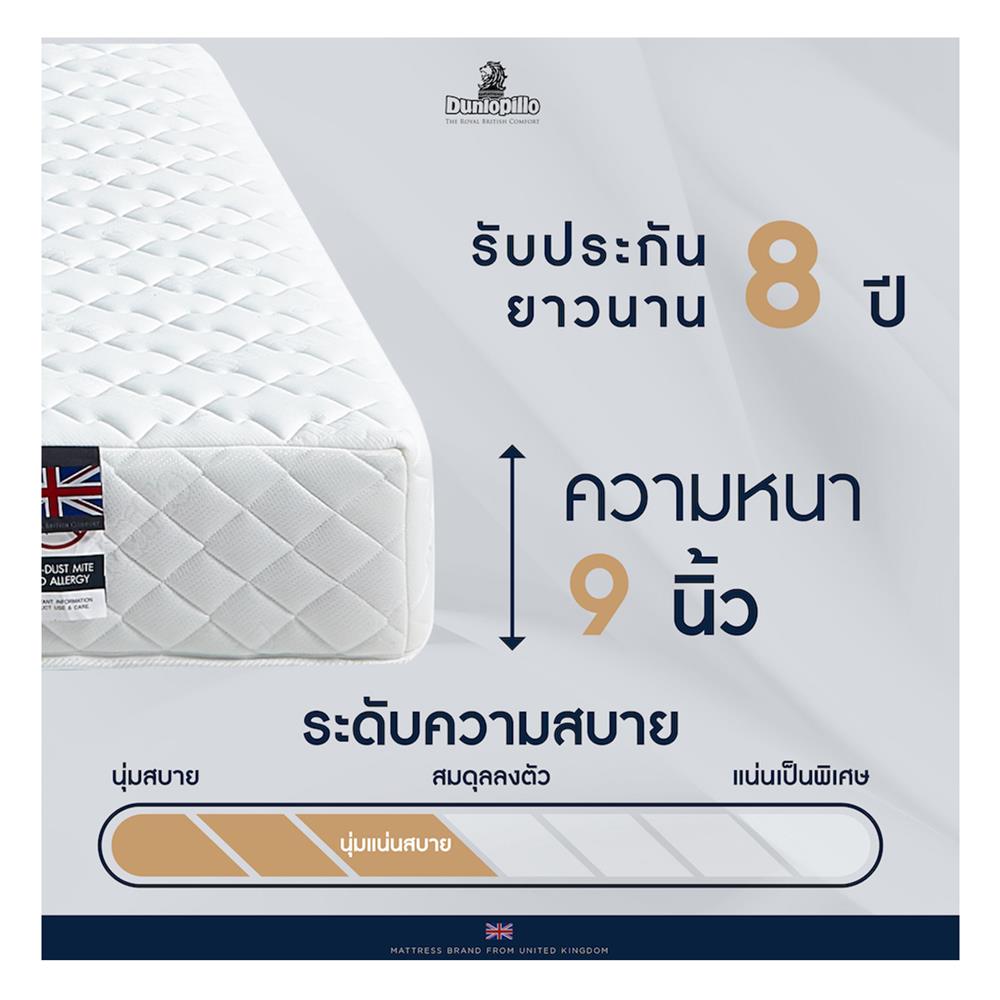 ที่นอน 3.5 ฟุต DUNLOPILLO HAVEN พร้อมชุดเครื่องนอน 7 ชิ้น