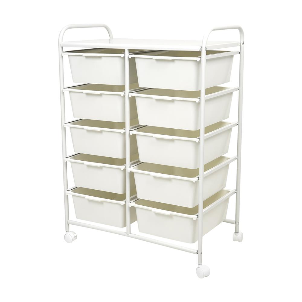 ชั้นลิ้นชัก 10 ชั้น STACKO BONNIE 63x36.5x91 ซม. สีขาว_0