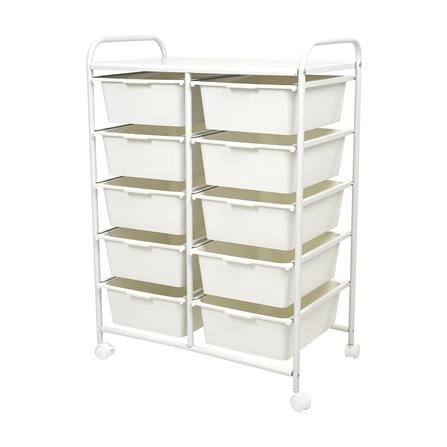 ชั้นลิ้นชัก 10 ชั้น STACKO BONNIE 63x36.5x91 ซม. สีขาว_1