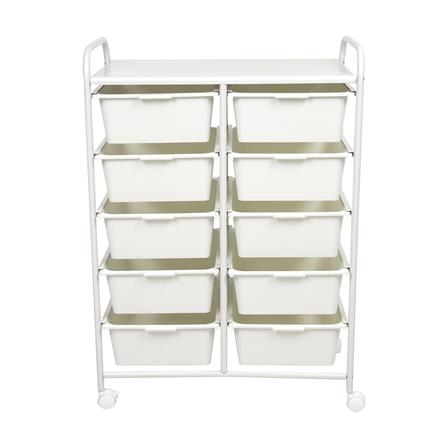 ชั้นลิ้นชัก 10 ชั้น STACKO BONNIE 63x36.5x91 ซม. สีขาว_2