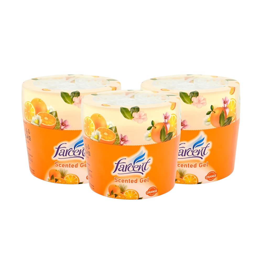เจลปรับอากาศ FARCENT CITRUS ORANGE 70 กรัม แพ็ก 3 ชิ้น