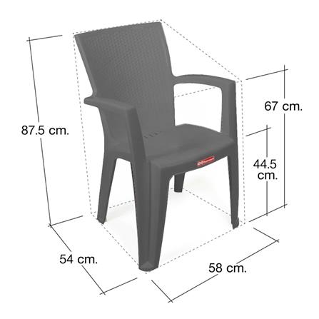 เก้าอี้พลาสติก SUPERWARE GIAVA สีเทา_4