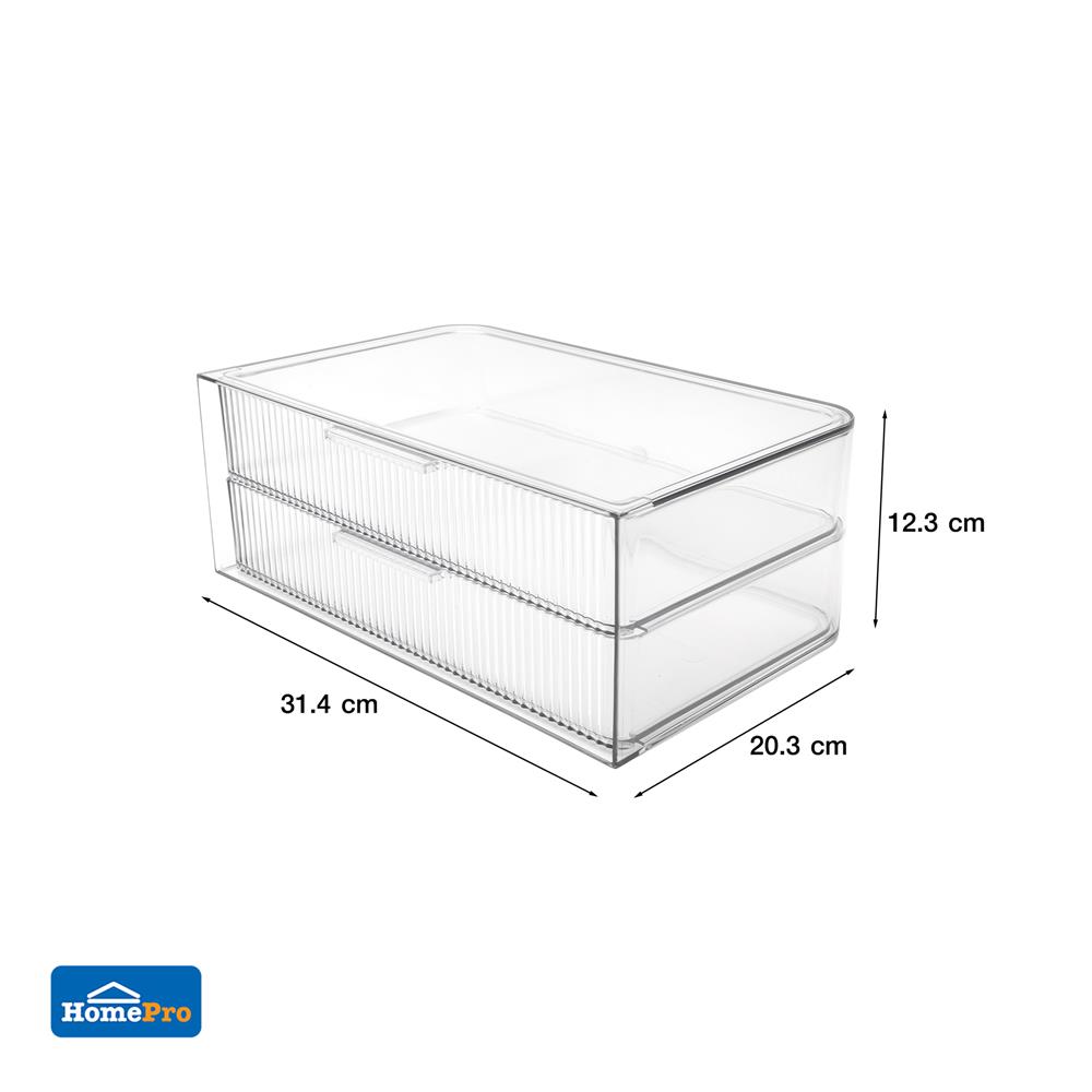 กล่องจัดเก็บเครื่องสำอาง STACKO BREIS 31.4x20.3x12.3 ซม. สีใส