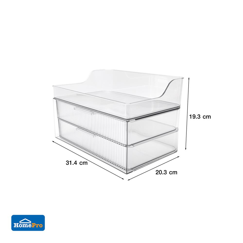 กล่องจัดเก็บเครื่องสำอาง STACKO BREIS 31.4x20.3x19.3 ซม. สีใส